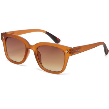 OKKIA Lunettes de soleil Giovanni Marron translucide