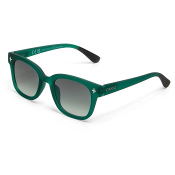 OKKIA Lunettes de soleil Giovanni Vert translucide