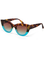 OKKIA Lunettes de soleil Claudia Bleu havane