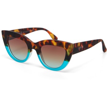 OKKIA Lunettes de soleil Claudia Bleu havane