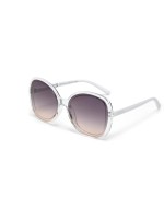 OKKIA Lunettes de soleil Anna Transparent Clear, Lentille noire