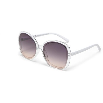 OKKIA Lunettes de soleil Anna Transparent Clear, Lentille noire