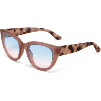 OKKIA Lunettes de soleil Silvia rose havane, lentille bleue rose