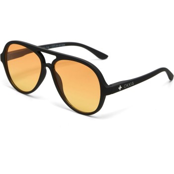 OKKIA Lunettes de soleil Alessio noir, lentille jaune