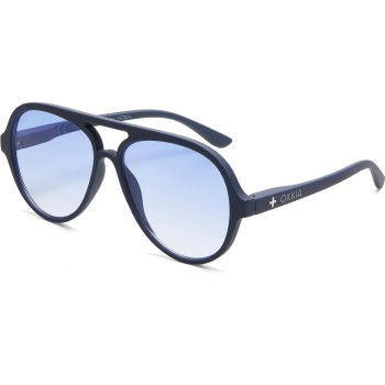OKKIA Lunettes de soleil Alessio Midnight, Lentille bleue