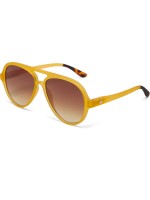 OKKIA Lunettes de soleil Alessio Marron translucide, lentille marron