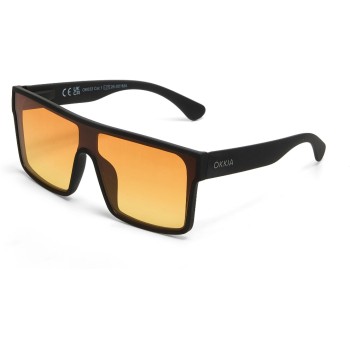 OKKIA Lunettes de soleil Tokyo noir, lentille jaune