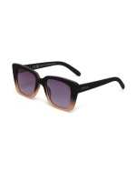 OKKIA Lunettes de soleil Elbe noir, lentille rose