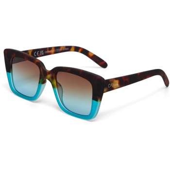OKKIA Lunettes de soleil Elbe Classic Havana, Lentille bleue