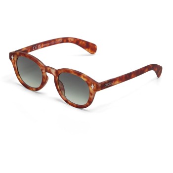 OKKIA Lunettes de soleil Milano Sahara Havana, Lentille verte