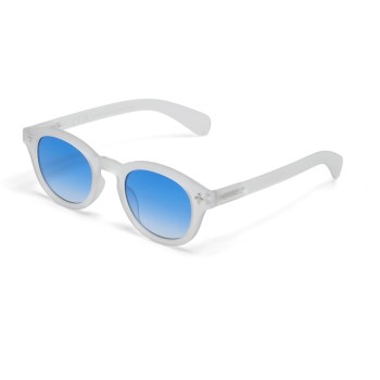 OKKIA Lunettes de soleil Milano Translucide clair, lentille bleue