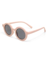 OKKIA Lunettes de soleil pour enfants Tondo, 6-10 ans Rose clair