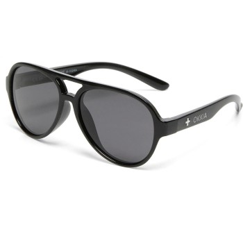 OKKIA Lunettes de soleil pour enfants Aviator 6-10 ans Black
