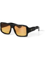 OKKIA Lunettes de soleil Seletti Kansas Lentille à gradient noir et jaune