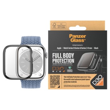PanzerGlass Apple Watch Full Body Case D30, for Apple Watch Series 9 41mm, Black PanzerGlass Apple Watch Full Body Case D30, for Apple Watch Series 9 41mm, Black