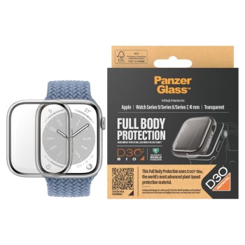 PanzerGlass Apple Watch Full Body Case D30, for Apple Watch Series 9 41mm, Transparent PanzerGlass Apple Watch Full Body Case D30, for Apple Watch Series 9 41mm, Transparent