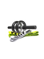 PRAEP Appareils d’entraînement abdominal Core Wheel + Woven Resistance Bands