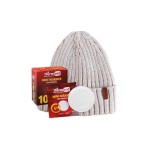 Thermopad multi BEANIE Mérinos avec 10 mini-chauffes - Crème