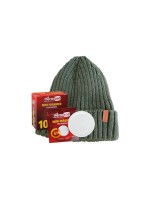 Thermopad multi BEANIE Mérinos avec 10 mini-chauffes - Olive