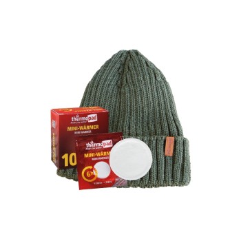 Thermopad BEANIE Merino inkl. 10 Miniwärmer, olive Thermopad BEANIE Merino inkl. 10 Miniwärmer, olive