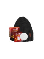 Thermopad multi BEANIE Mérinos avec 10 mini-chauffes - Noir