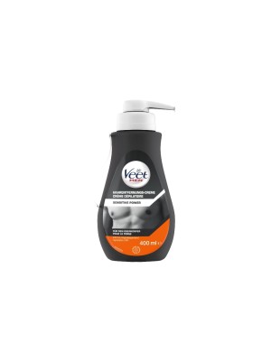 Veet MEN Crème dépilatoire Jambes & corps, peau sensible, 400 ml