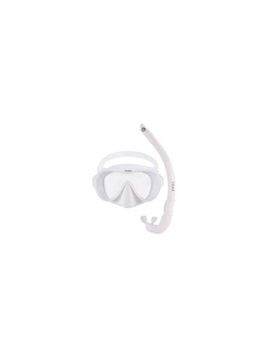 YEAZ Ocean Vibes Snorkel & Mask Blanc